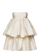 Twill Mini Ruffled Dress Cream ROTATE Birger Christensen