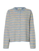 Slflulu New Ls Knit Cardigan Noos Blue Selected