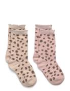 2 Pack Patterned Socks Brown Mango