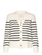 Striped Cotton Cardigan Cream GANT