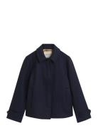 Short Wool Blend Car Coat Navy GANT