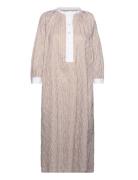 Danielle Dress Uneven Stripe Beige Naja Lauf