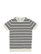 Knitted Rib Blouse W. Ss Black Copenhagen Colors