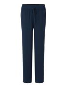 Slfviva-Gulia Hw Long Linen Pant Navy Selected
