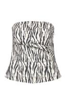Printed Denim Top White ROTATE Birger Christensen