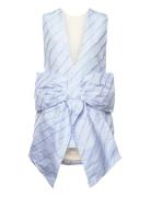 Mini Dress With Bow Detail Blue Stella Nova