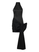 Satin Bow Dress Black ROTATE Birger Christensen