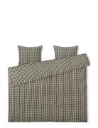 Bæk&Bølge Påslakanset 220X220 Cm Svart/Sand Se Black Juna