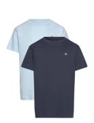 C-Neck T-Shirt 2-Pack Blue GANT