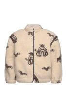 Printed Teddy Jacket W. Removable Sleeves Cream Copenhagen Colors
