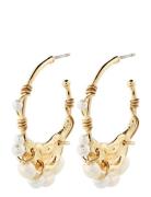 Focus Hoop Earrings Gold-Plated Gold Pilgrim