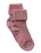 Cotton Rib Baby Socks Pink Mp Denmark