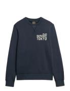 Workwear Applique Sweatshirt Navy Superdry