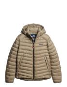 Hooded Fuji Padded Jacket Beige Superdry