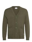 Lambswool Button Cardigan Khaki Lindbergh