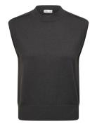 Knitted Waistcoat With Seam Detail Grey Mango
