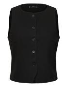 Suit Waistcoat With Buttons Black Mango