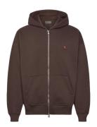 Icon Full Zip Brown Abercrombie & Fitch