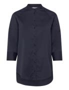 Celia Shirt Fancy Poplin Navy Naja Lauf