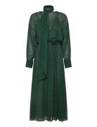 Printed Dress With Foulard Green Mango