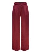 Satin Wide-Leg Trousers Red Mango