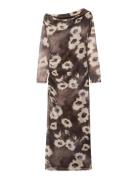 Asymmetrical Floral-Print Dress Patterned Mango
