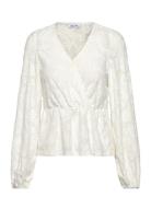 Structure Floral Top White Bubbleroom