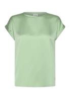 Viellette S/S Satin Top - Noos Green Vila