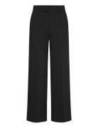 Mid-Rise Cropped Straight-Leg Trousers Black Mango