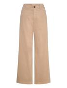 Mimmie Pants Washed Sateen Brown Naja Lauf