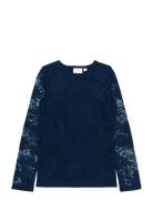 Tnsybil L_S Lace Tee Exp Navy The New