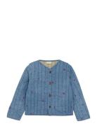 Jacket Quilt W. Emb Blue Minymo