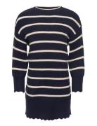 Kmgibi Ls O-Neck Dress Cp Knt Navy Kids Only