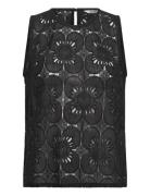 Crlibby Lace Top Black Cream