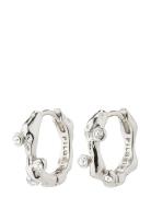 Urszula Recycled Crystal Hoop Earrings Silver-Plated Silver Pilgrim