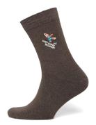 Embroidery Bamboo Sock Brown Lindbergh
