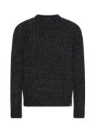 Ls Novelty Yarn Raglan Crewnk Sw Black Calvin Klein Jeans