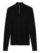 Ecovero Half Zip L/S Knit Black Lindbergh