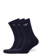 Men's Knit Short Socks Navy Emporio Armani