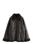 Jacket Sheerling Pu Brown Lindex