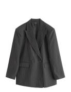 Nålestribet Blazer Grey Lindex