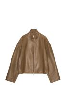 Bonded Leather Jacket Brown REMAIN Birger Christensen
