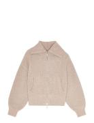 Knitted Cropped Bomber Beige REMAIN Birger Christensen