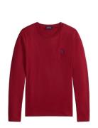 Long-Sleeve Jersey Crewneck Tee Red Polo Ralph Lauren