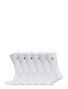 Cotton-Blend Crew Sock 6-Pack White Polo Ralph Lauren