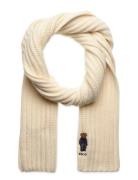 Polo Bear Rib-Knit Scarf Cream Polo Ralph Lauren