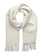 Fringe-Trim Wool Scarf Cream Polo Ralph Lauren