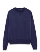 Cotton-Blend Fleece Crewneck Navy Polo Ralph Lauren