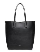 Bellport Leather North-South Tote Black Polo Ralph Lauren