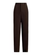 Wool Crepe Relaxed Straight Pant Brown Polo Ralph Lauren